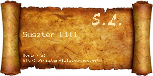Suszter Lili névjegykártya